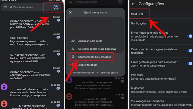 chat rcs - como habilitar chat rcs no android