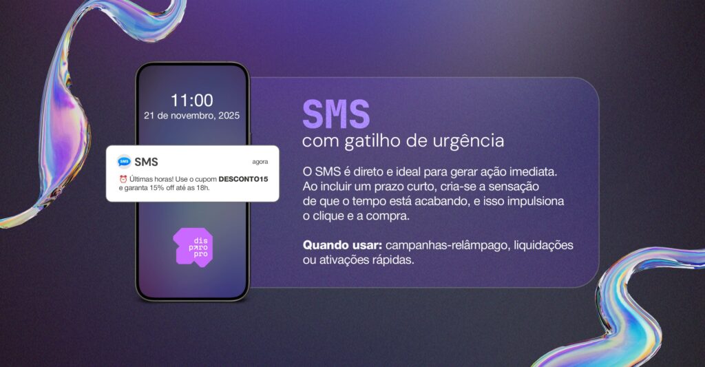 gatilhos mentais para vendas - exemplo sms