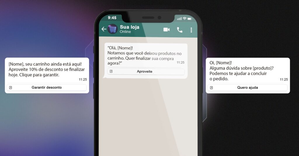 Como recuperar carrinho abandonado: estratégias práticas usando WhatsApp, RCS e automação 1 como recuperar carrinho abandonado - exemplo whatsapp